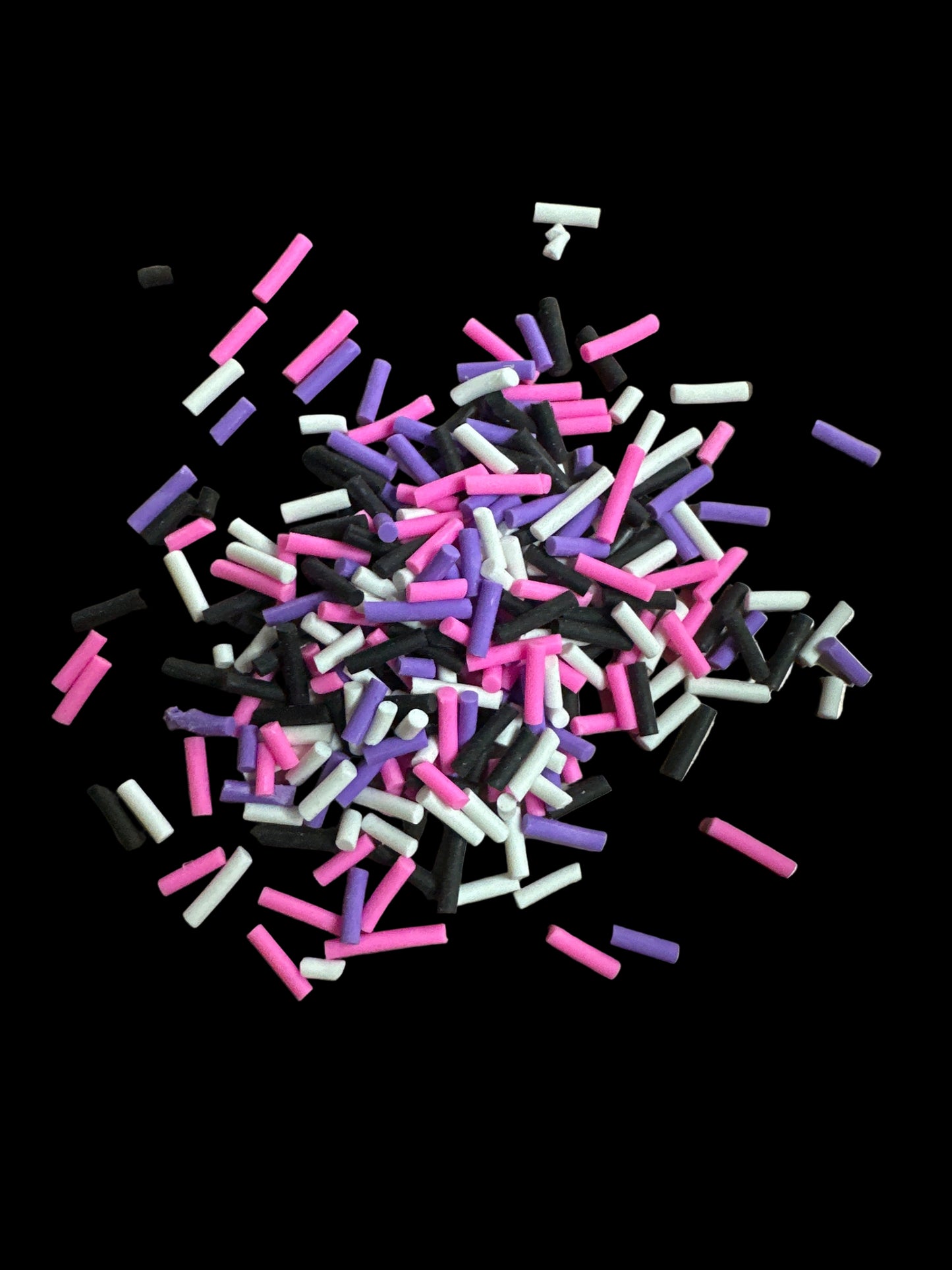 Purple Pink Black White Sprinkles Clay Pieces