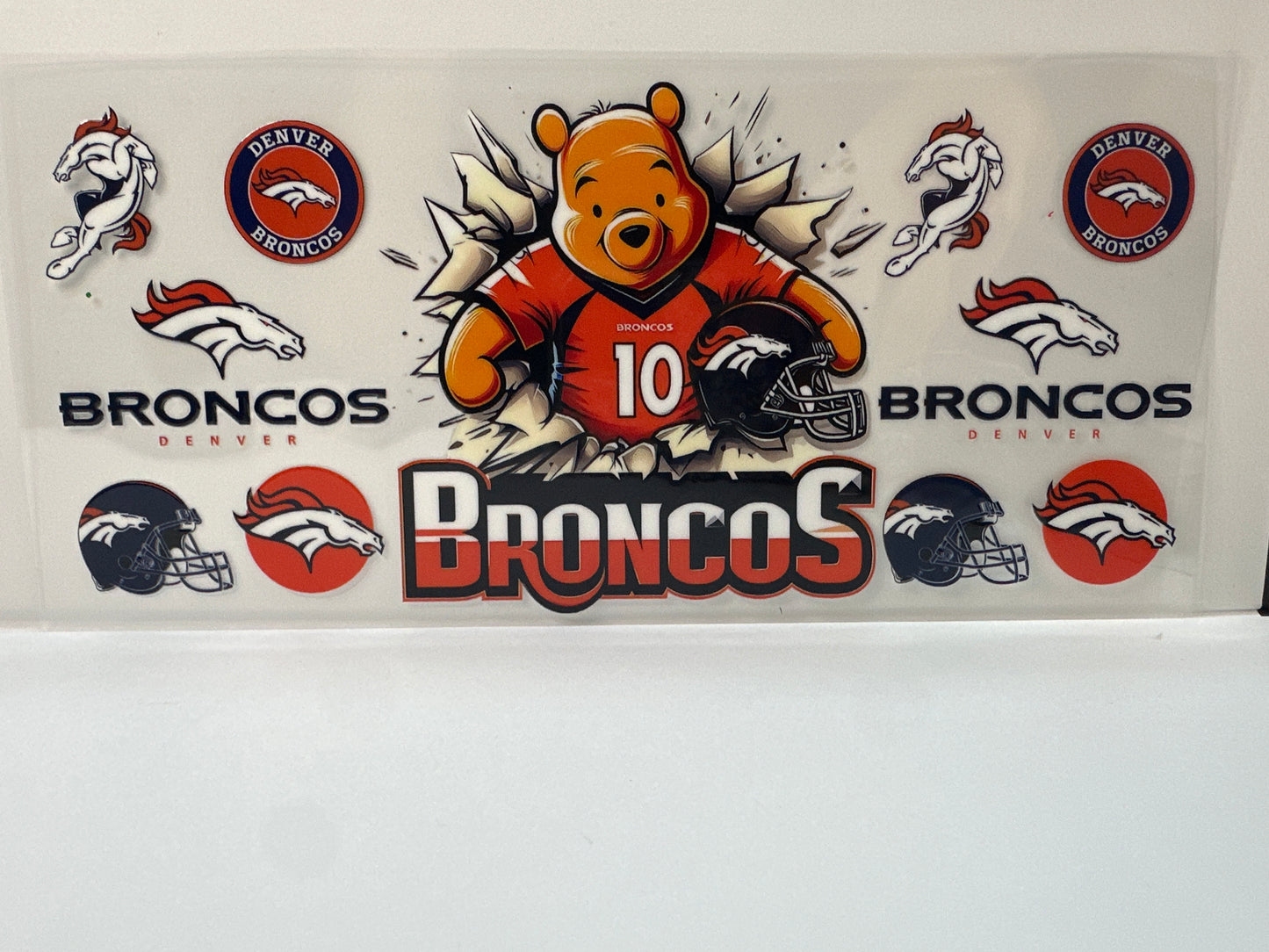 F497 NFL football Broncos Winnie the Pooh
