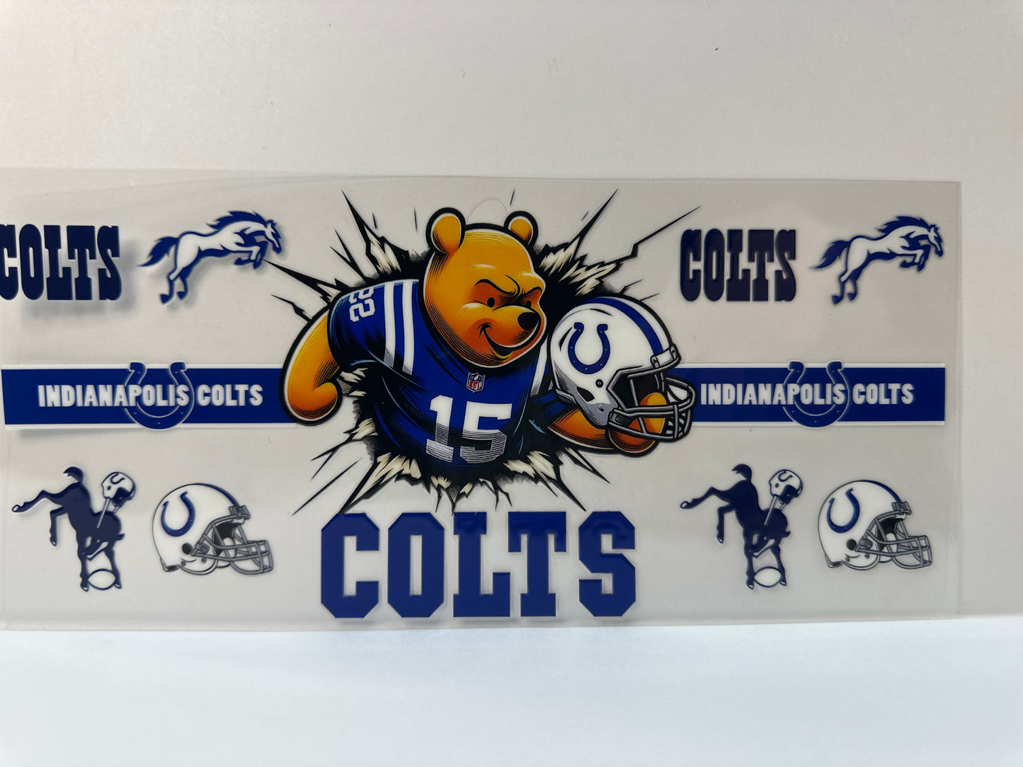 F493 NFL football Indianapolis Colts Winnie the Pooh