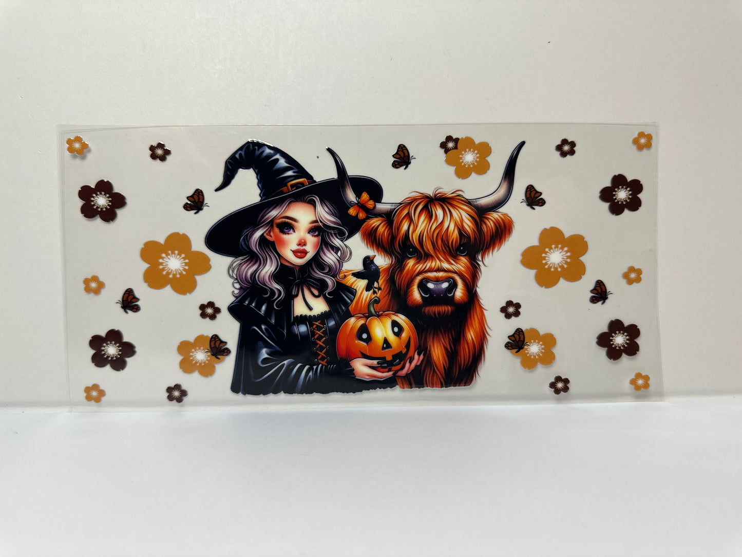 F293 Halloween witch and cow