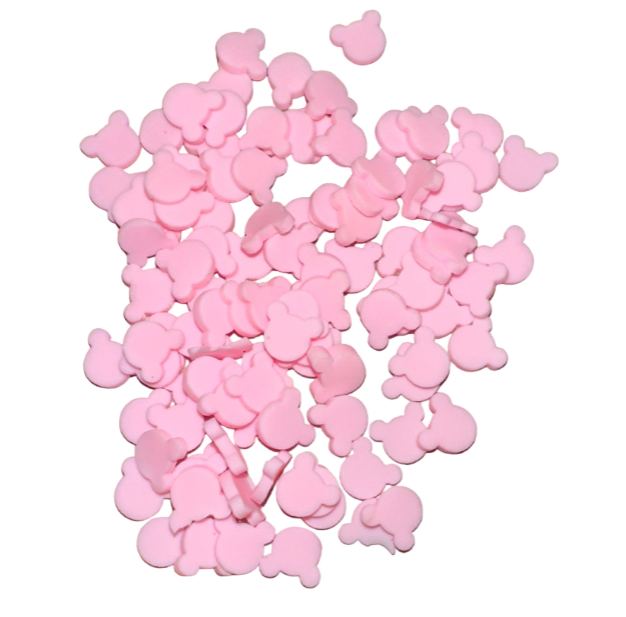 Pink Mouse Ears Clay Pieces – Shaped Glitter 8g | Luxy Customs