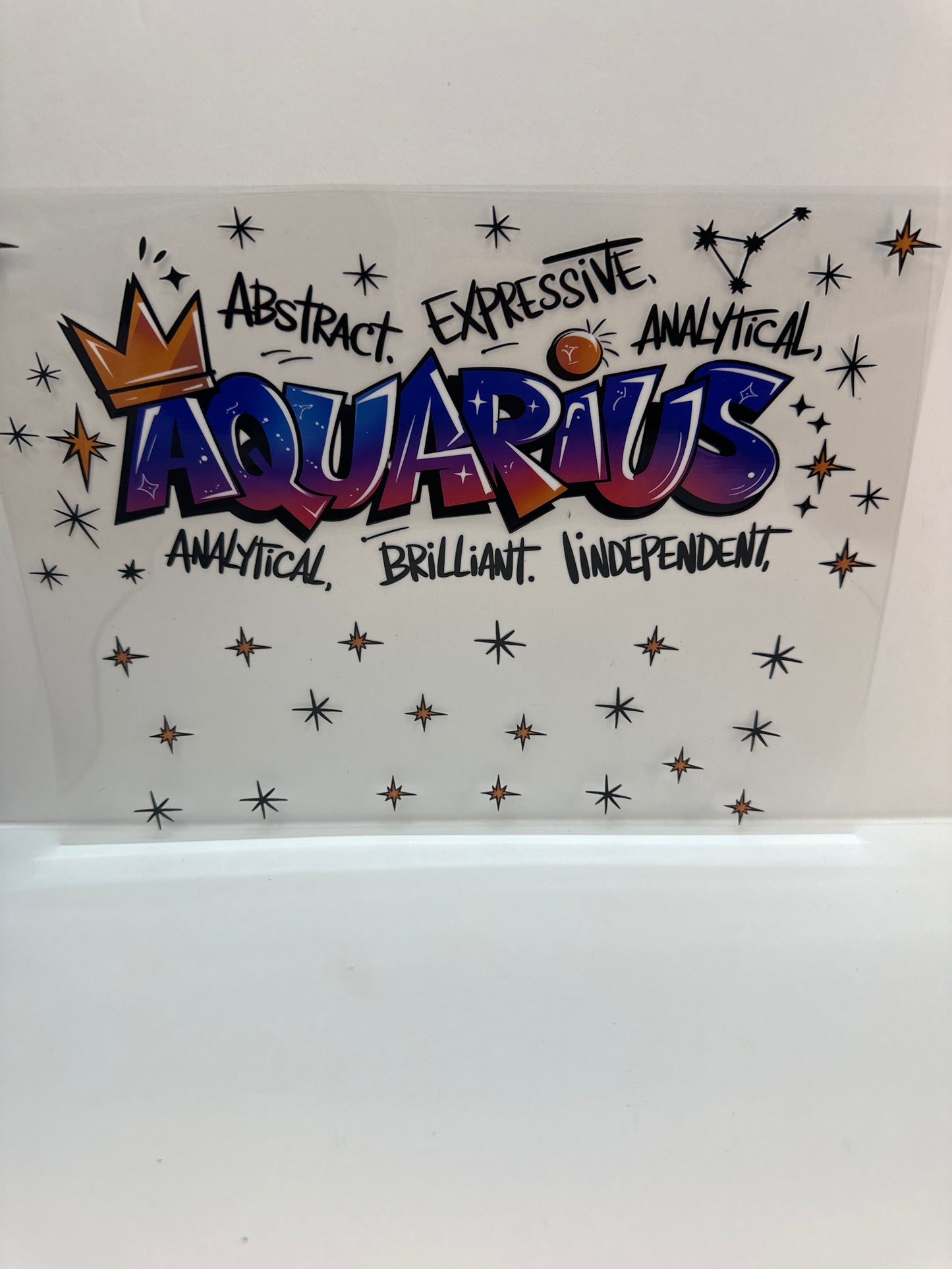 F805 Aquarius horoscope cup wrap 40 ounces