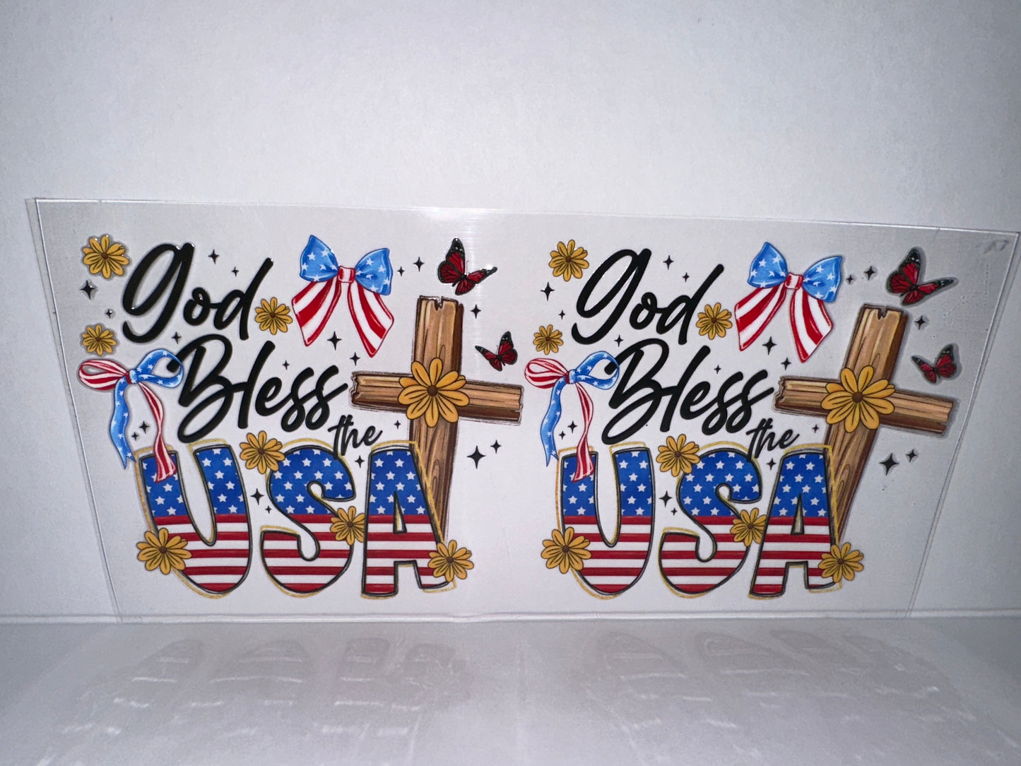 H2080 Red white and blue God bless USA