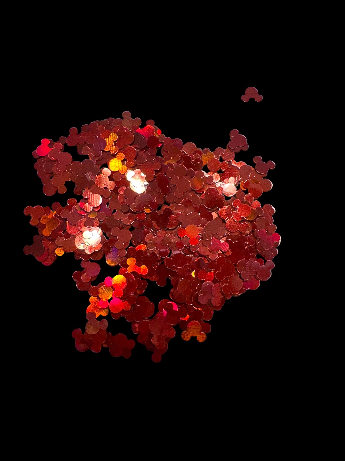 Red Micky Shaped Glitter