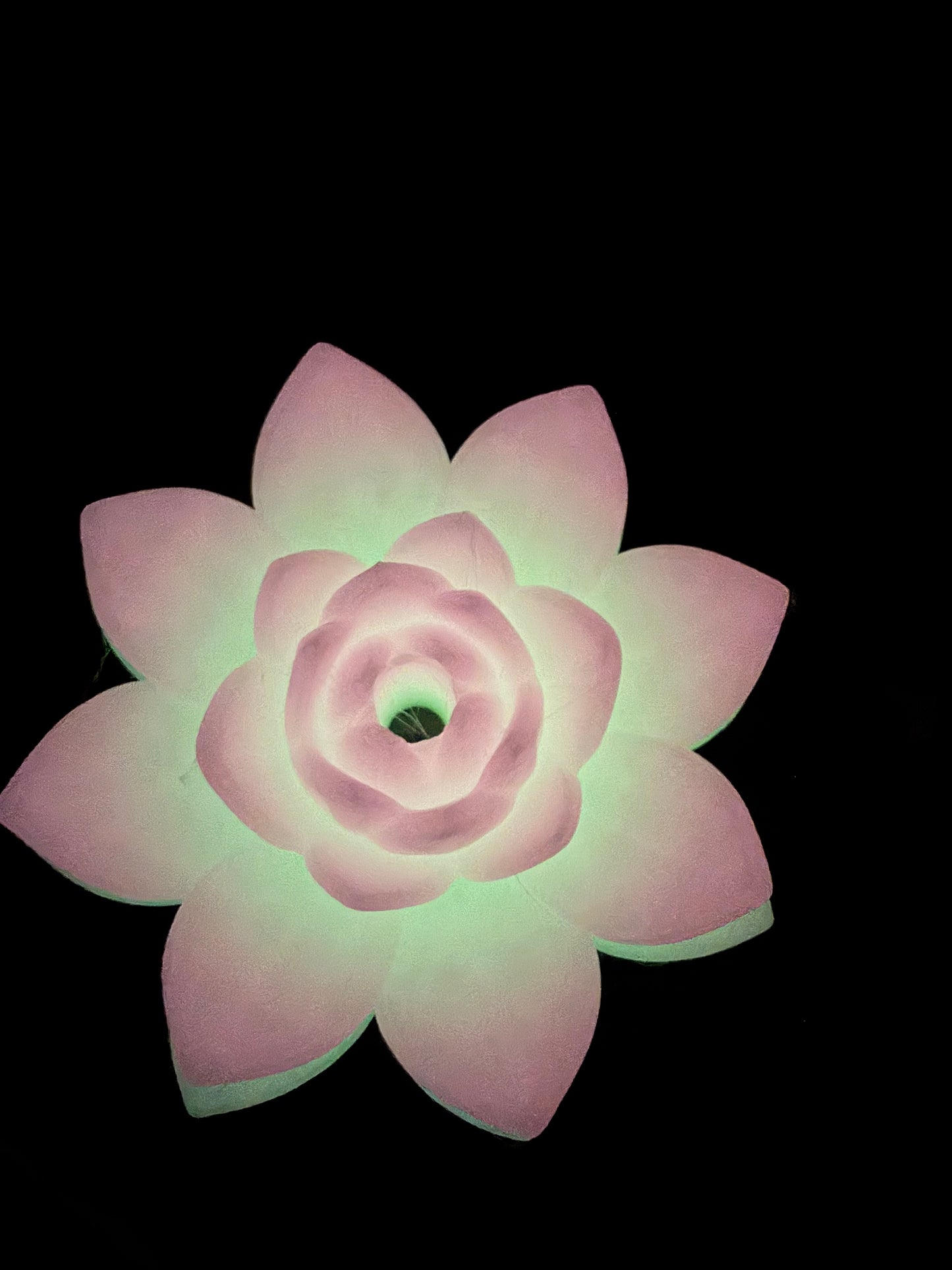 Ombré Glow in the Dark Lotus Flower Cup Topper