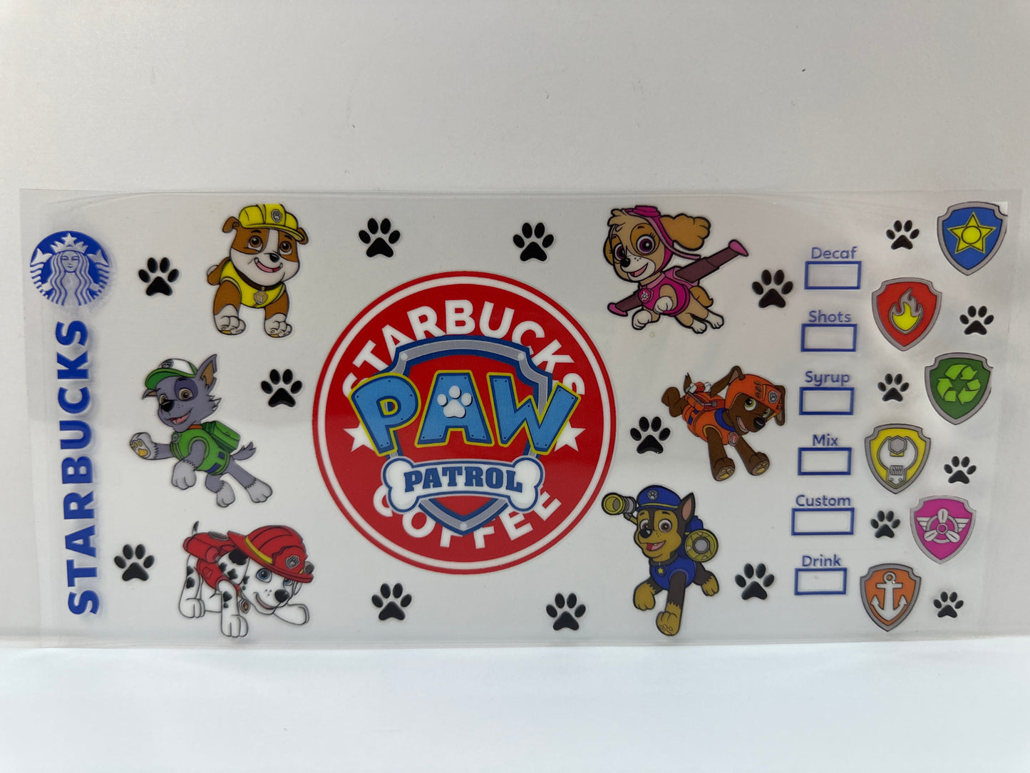 F604 paw patrol Starbucks