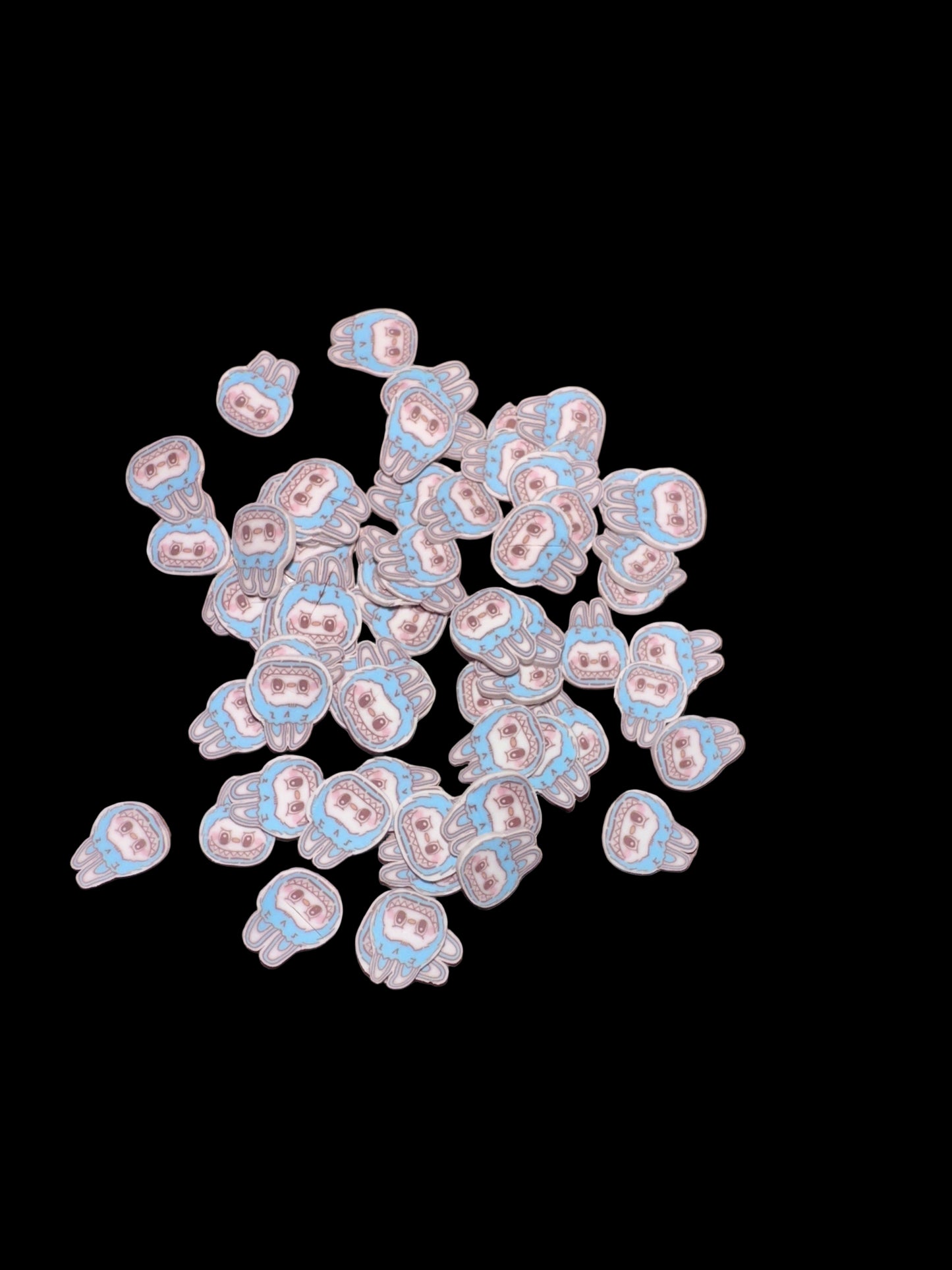 Blue Labubu Clay Pieces