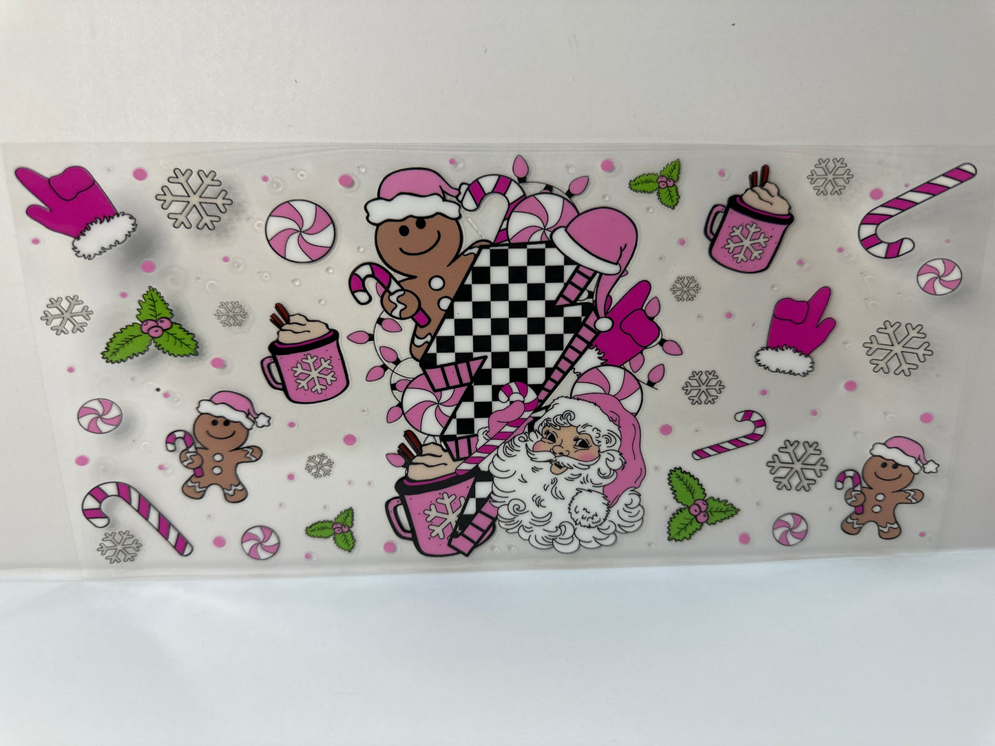 F654 girly Christmas with Santa and gingerbread