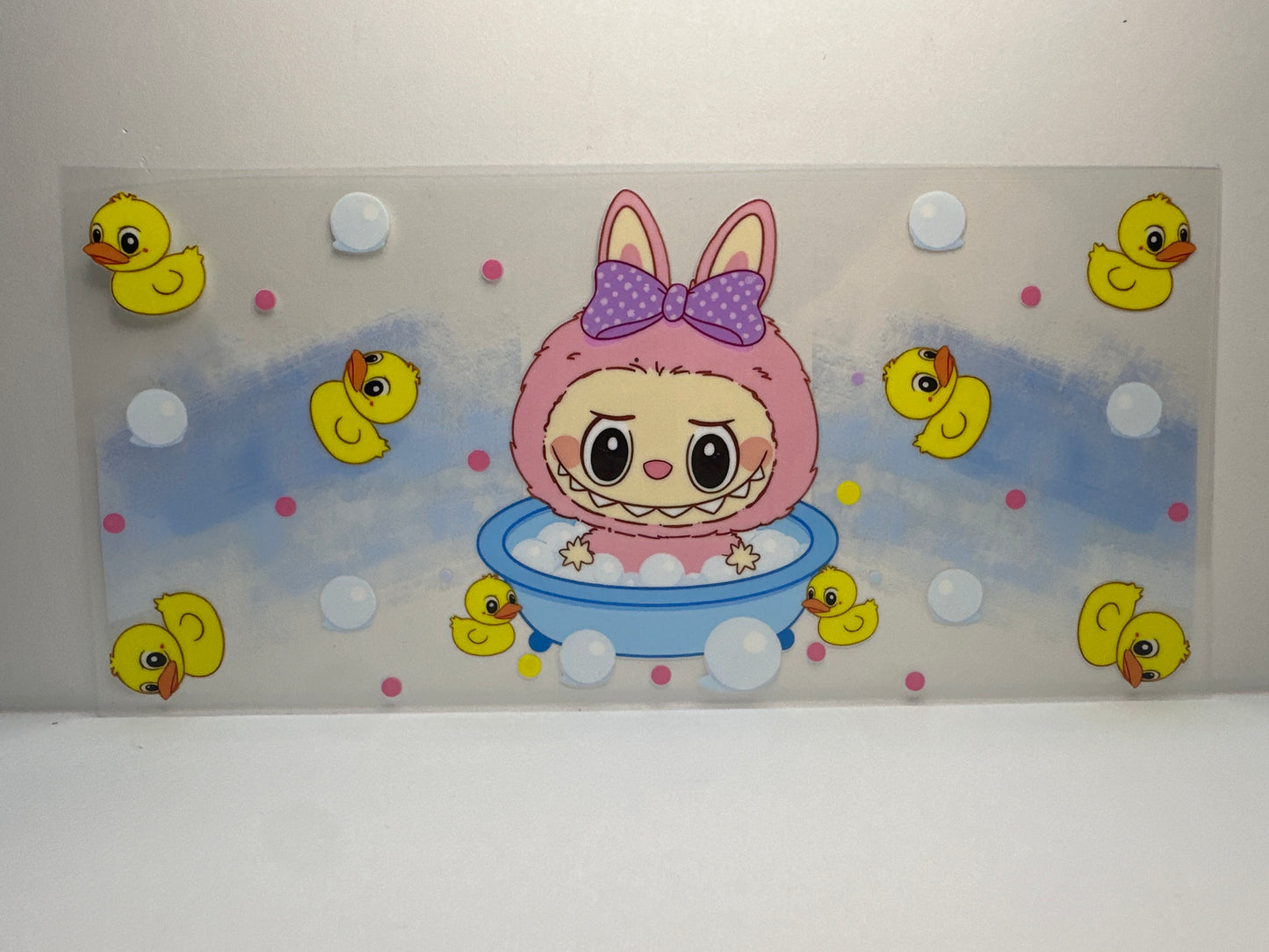 F337 Labubu with ducks light pink