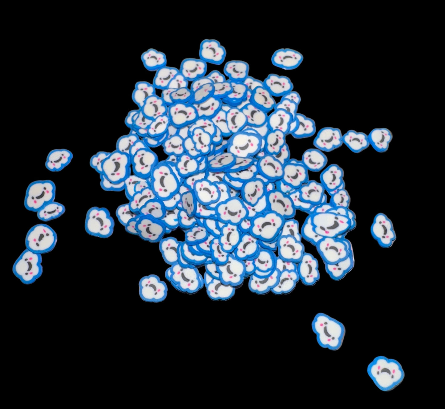 Blue Clouds Clay Pieces