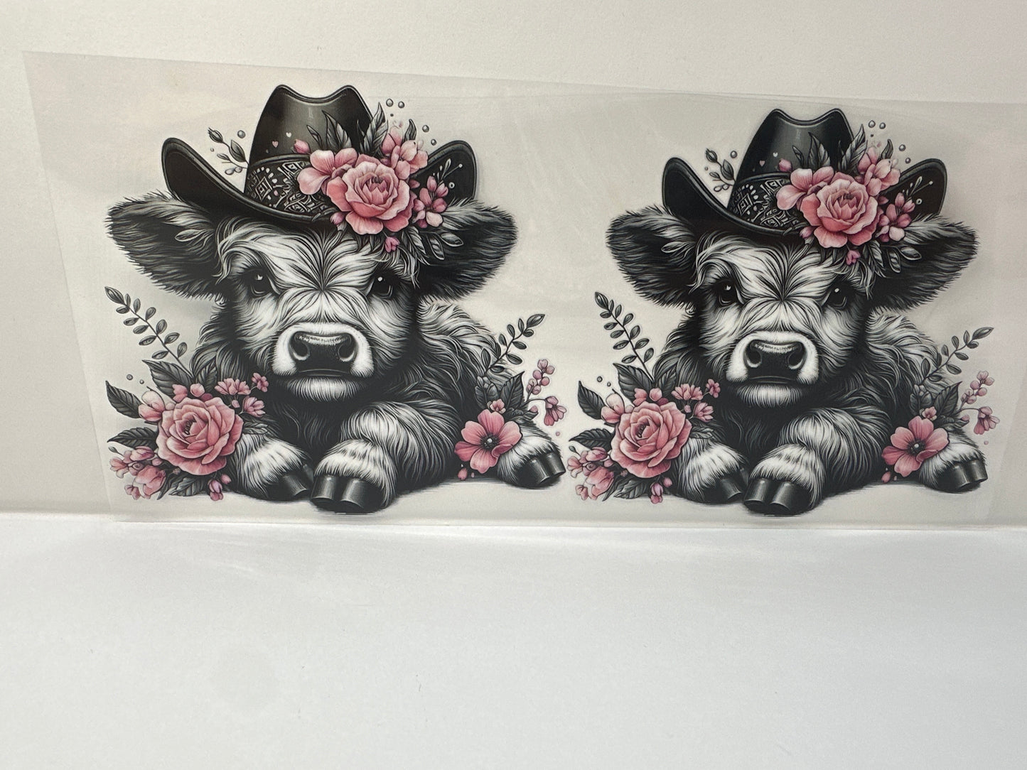 G505 cow with pink flowers