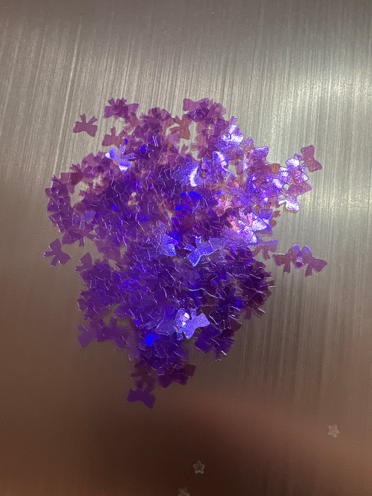 Purple Translucent Bows Shaped Glitter | Luxy Customs – Shaped Glitter 8g | Luxy Customs