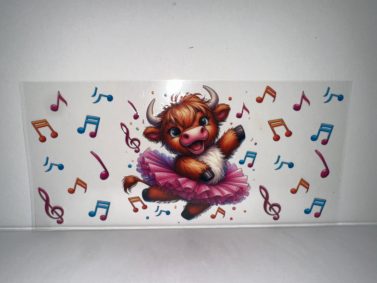 H447 Cow in tutu with music notes