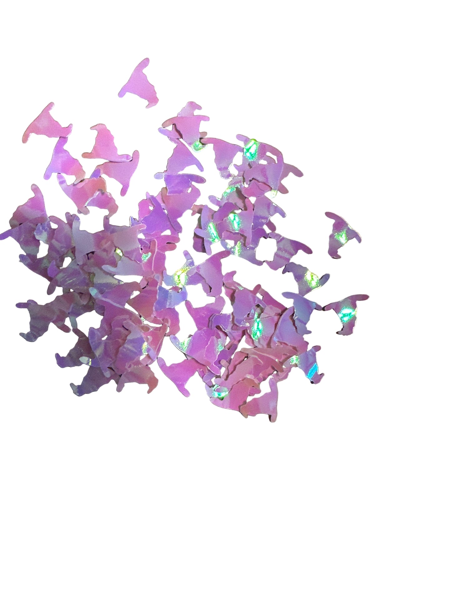 Pink Witch Hats Shaped Glitter