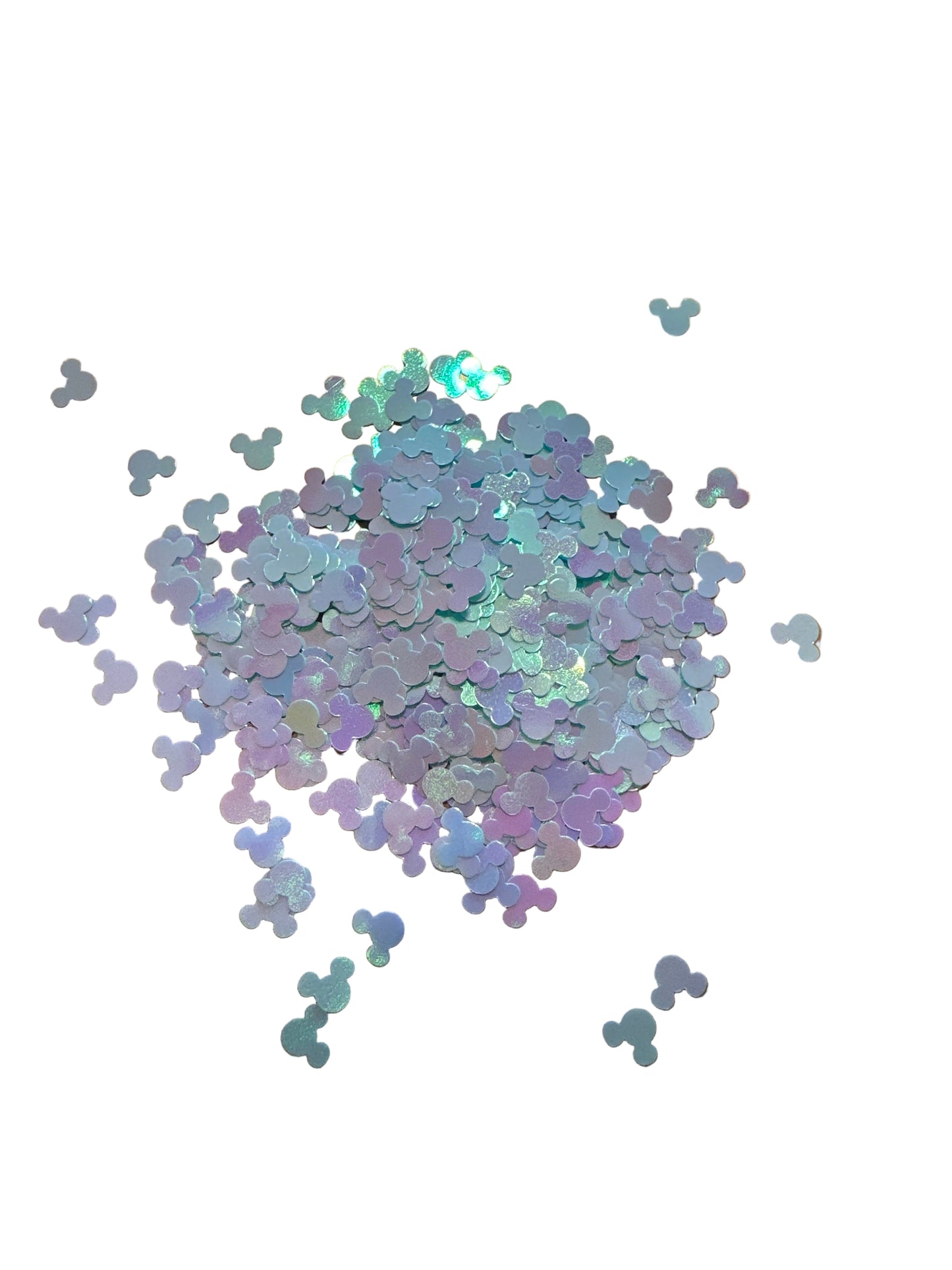 Light blue Mickey Shaped Glitter