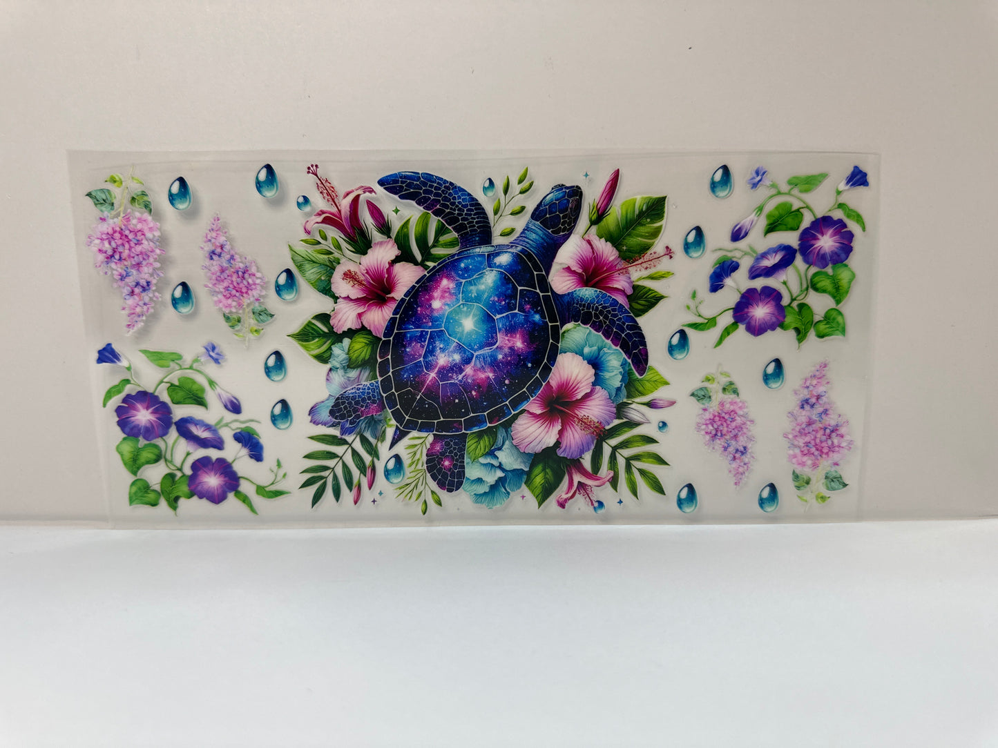 F454 sea turtle with flowers