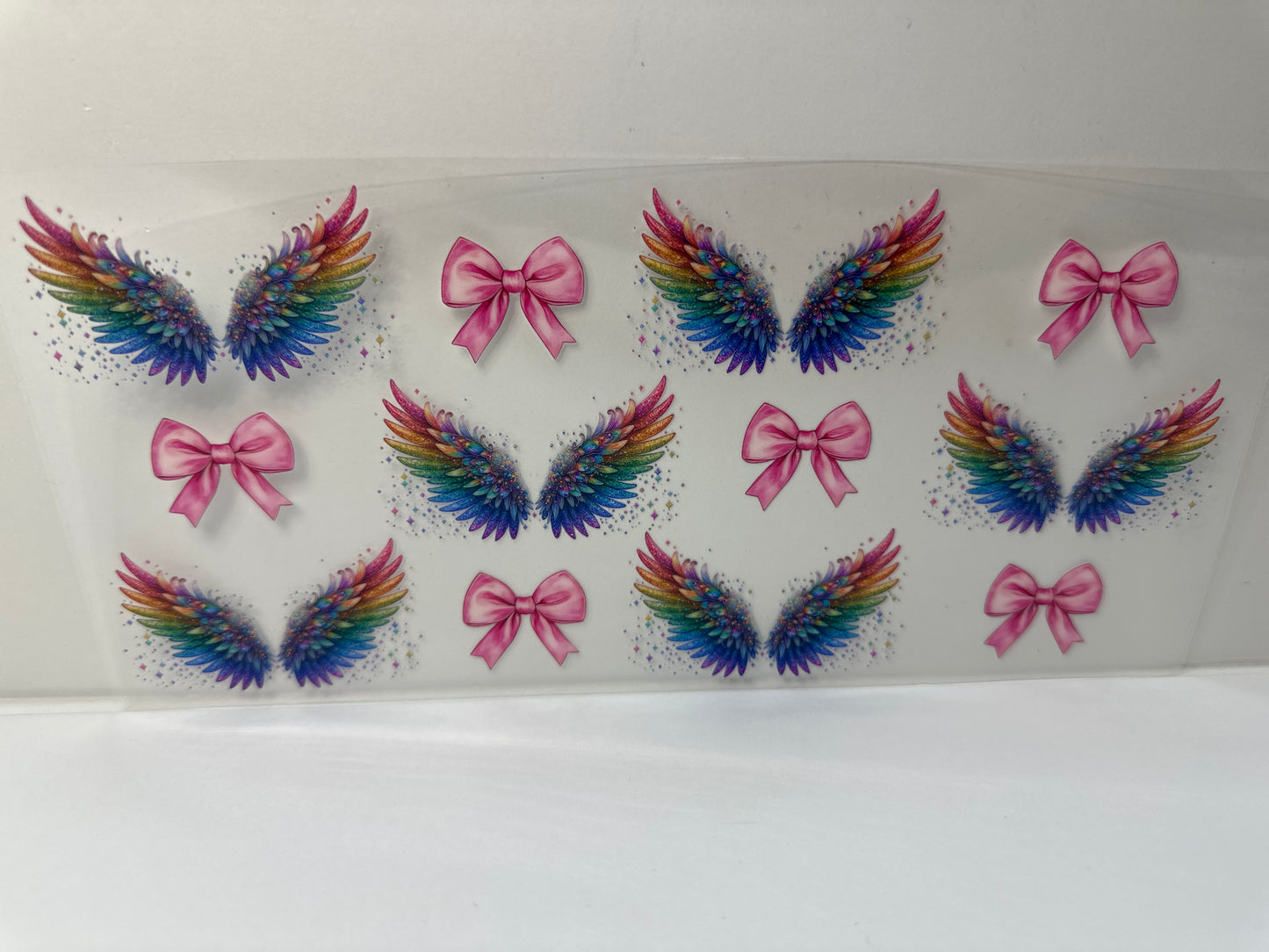 G392 angel wings/butterfly with pink bows