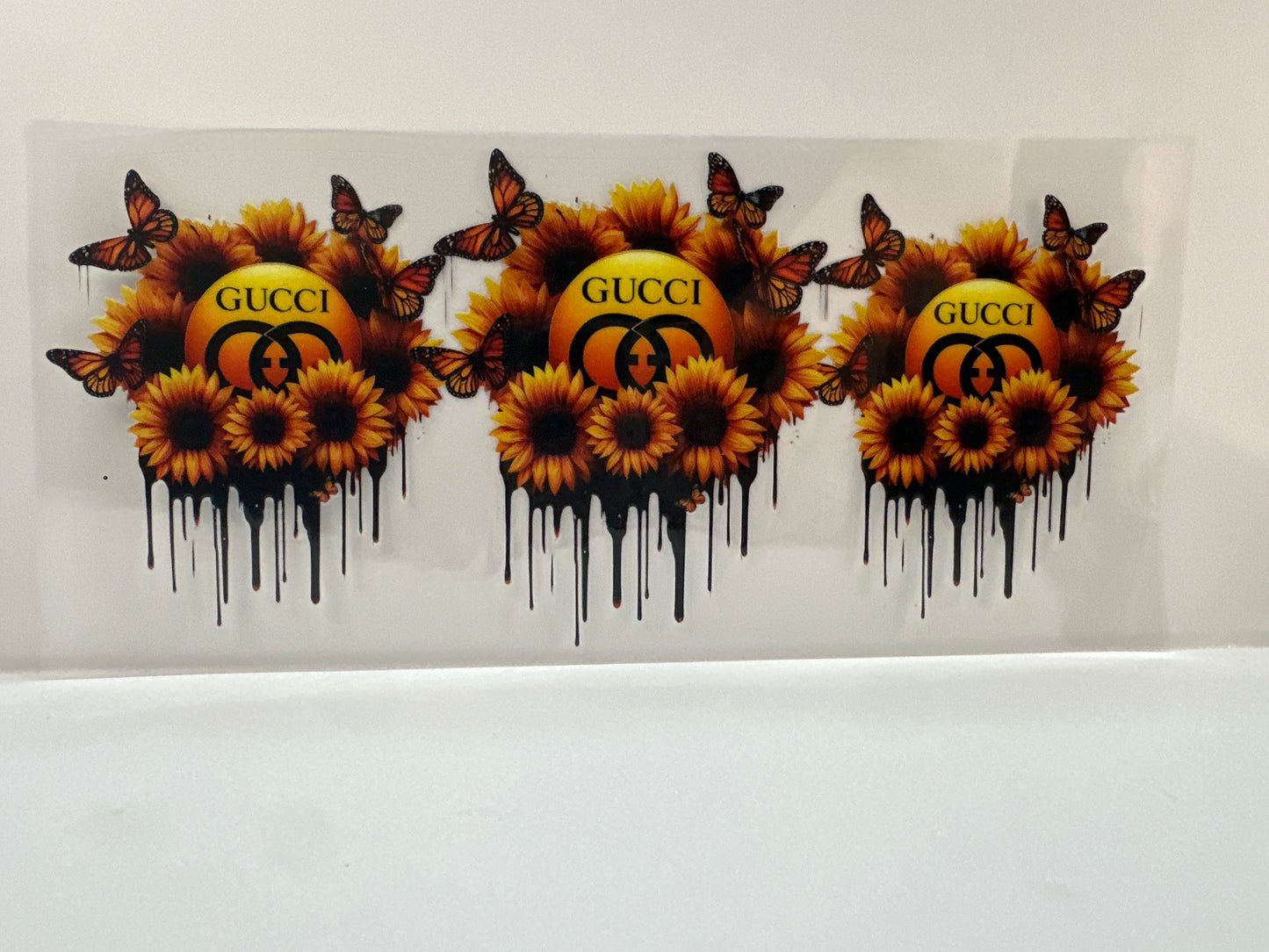 F924 Gucci with sunflowers and butterflies designer inspired