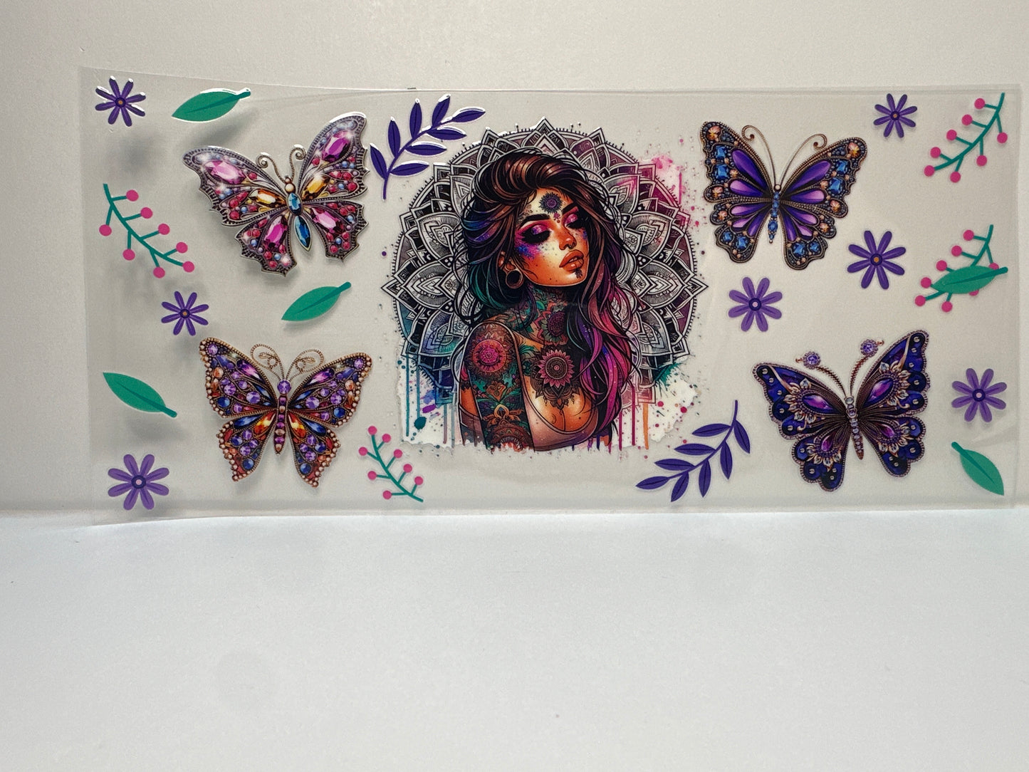 F418 Tattoo Girl w/butterflies