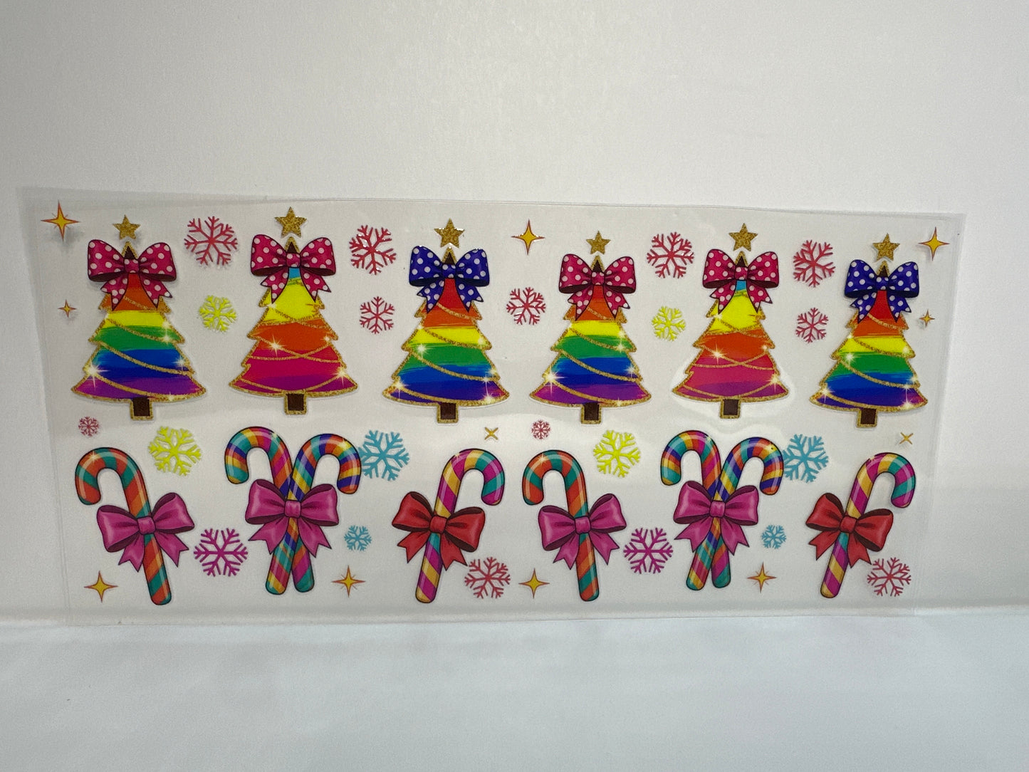 G259 colorful Christmas trees, and candy canes