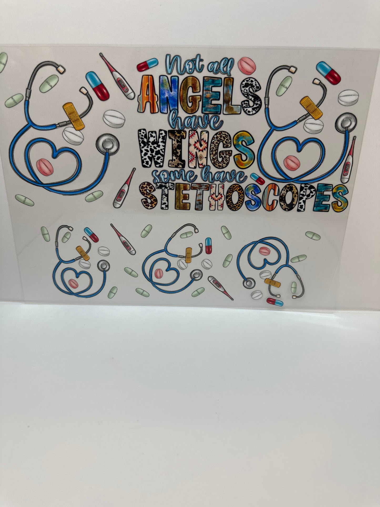 F781 nurses 40 ounce wrap not all angels have wings some have stethoscopes