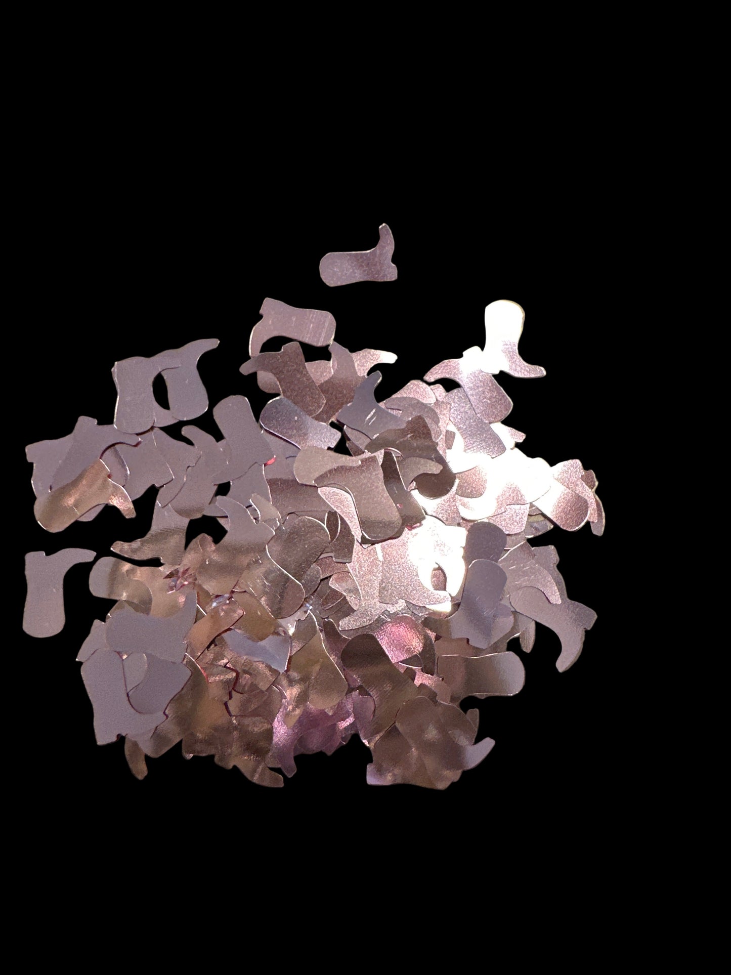 Pink Cowgirl Boots Shaped Glitter