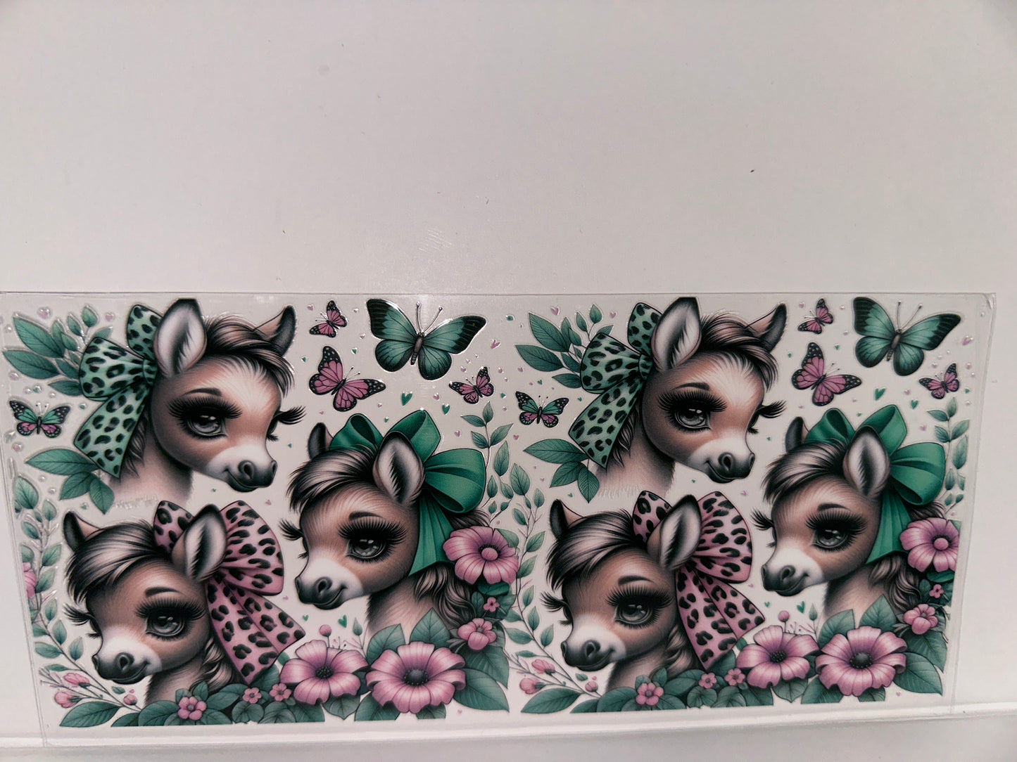 H165 cute donkey with bow