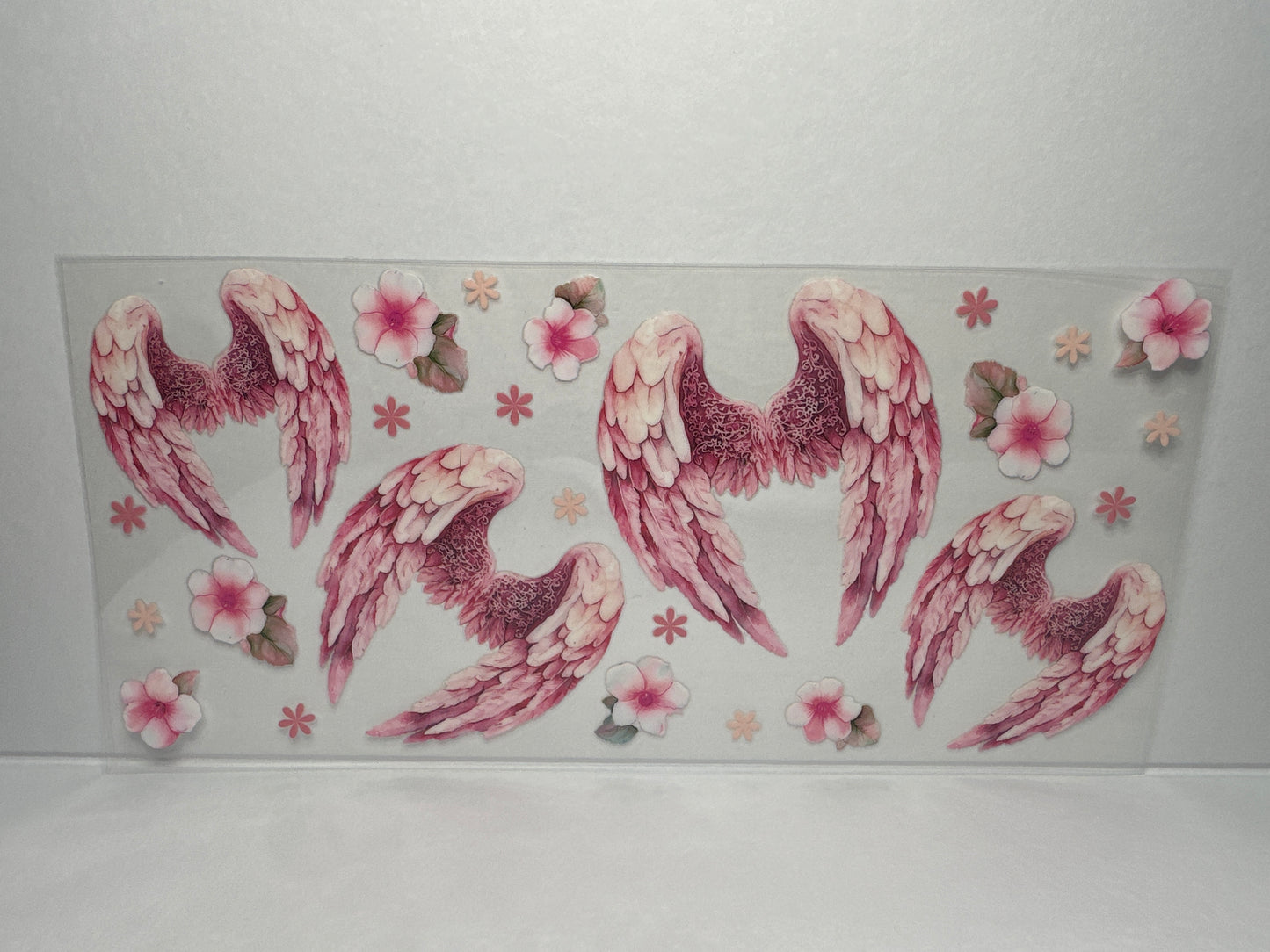 H1475 Pink Angel Wings and flowers