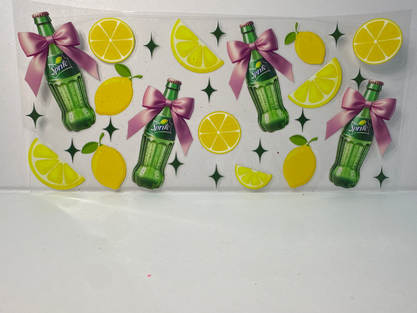 G1 Sprite with lemons and pink bows soda