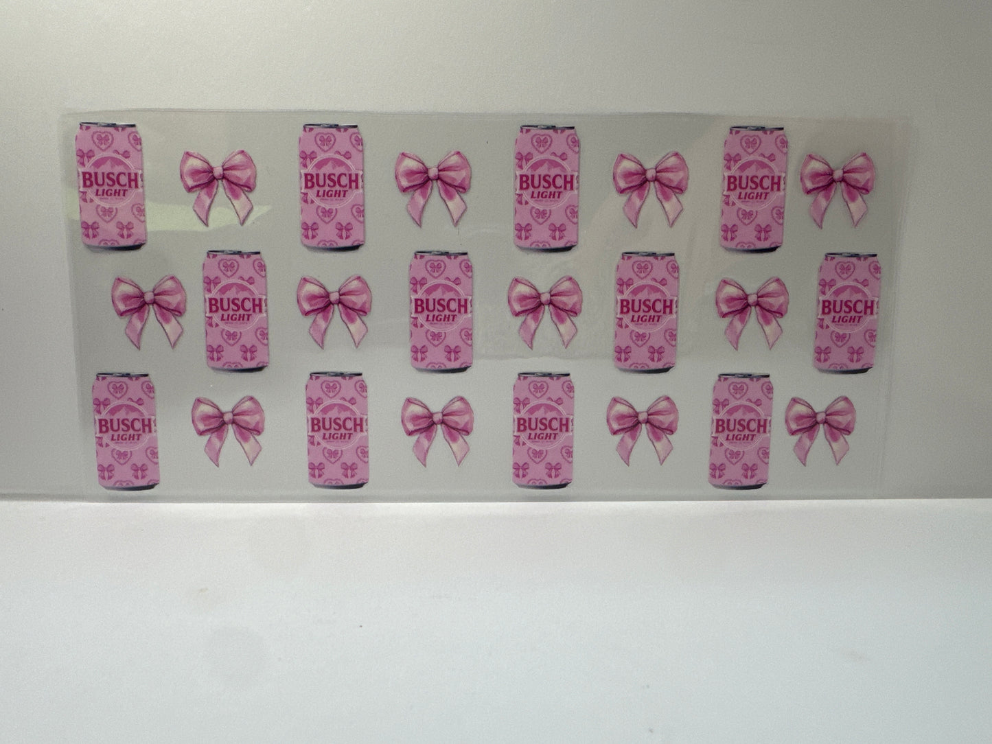 F827 bush, light beer, pink with Bows