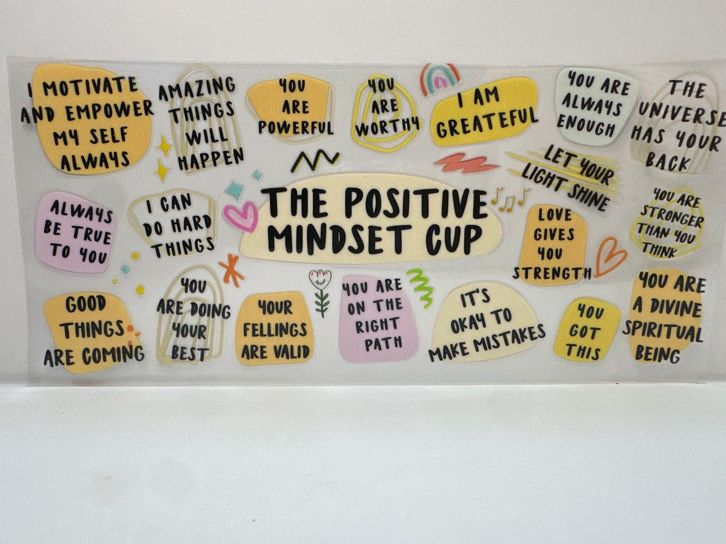 F832 the positive mindset cup inspirational