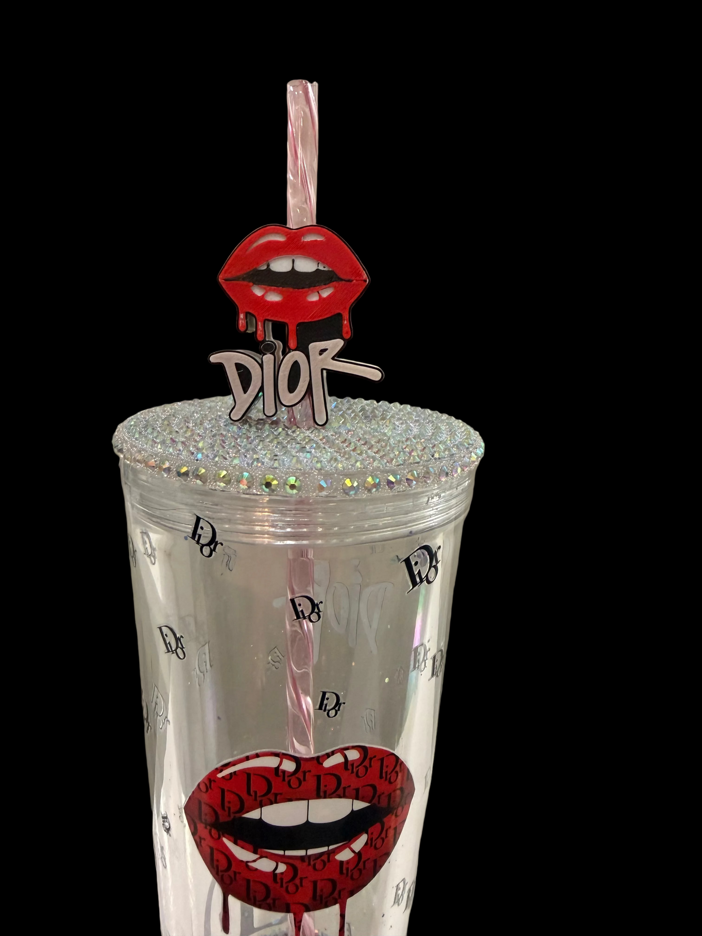 Dripping Lips Dior Straw Topper
