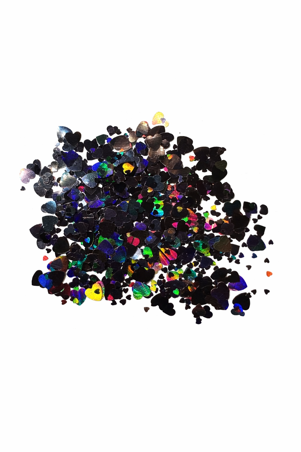 Black Holographic Hearts – Shaped Glitter 8g | Luxy Customs (Copy)