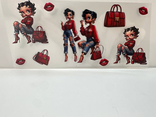 F933 Betty Boop with purse and lips