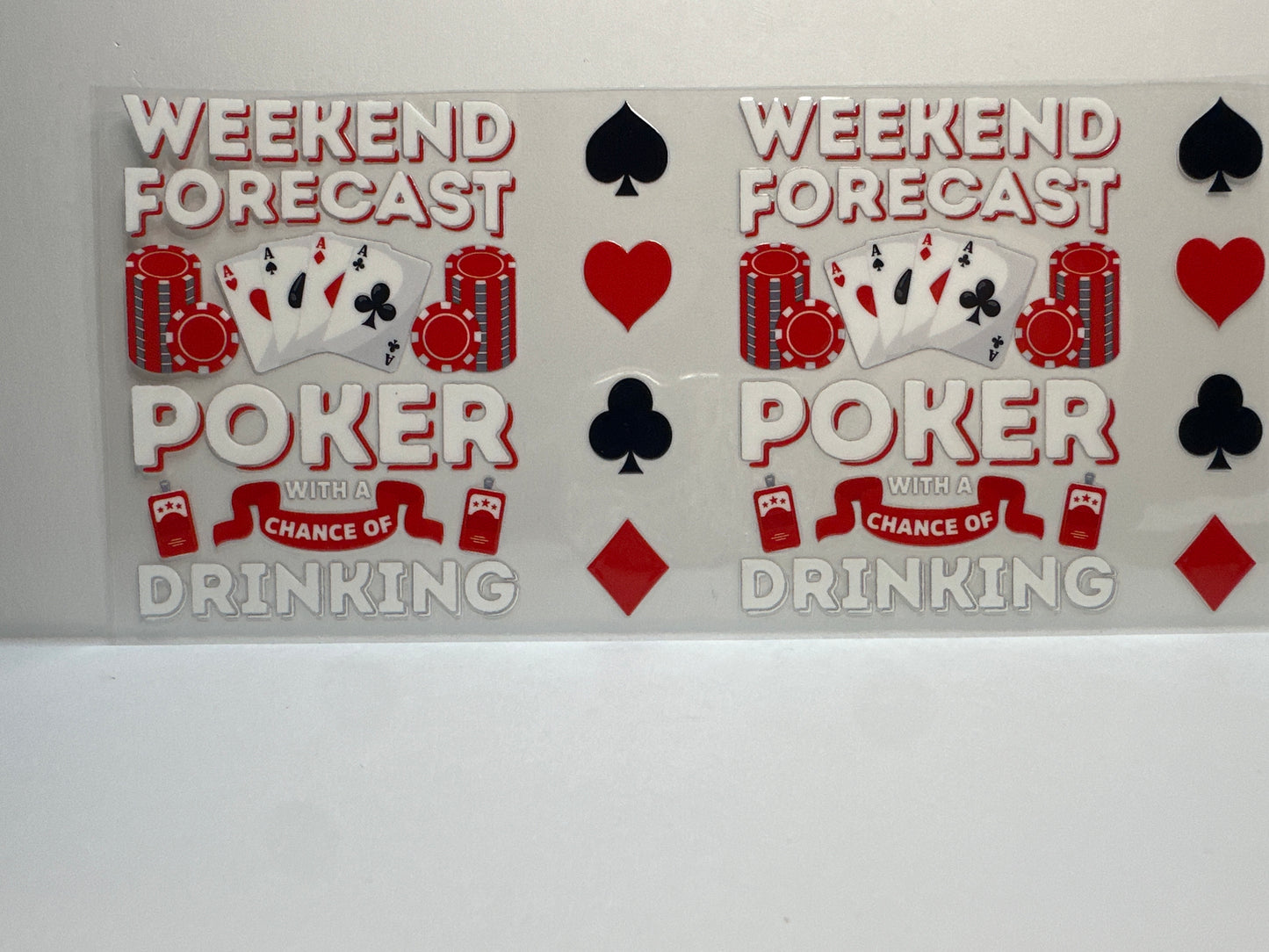 F406 weekend forecast poker with a chance of drinking it
