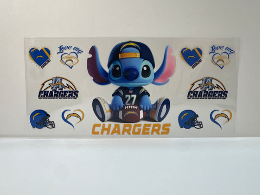 F504 NFL football Chargers stitch