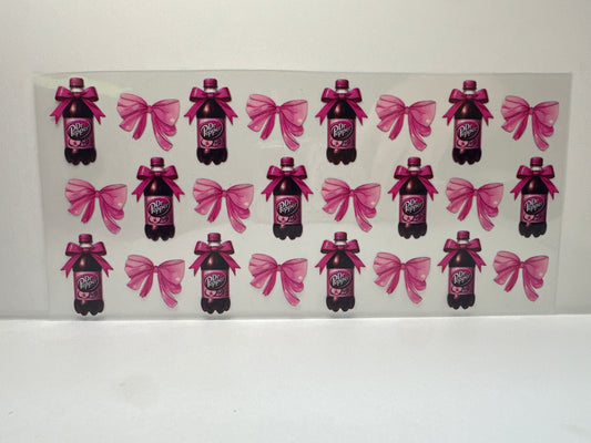 F824 Dr Pepper with pink bows