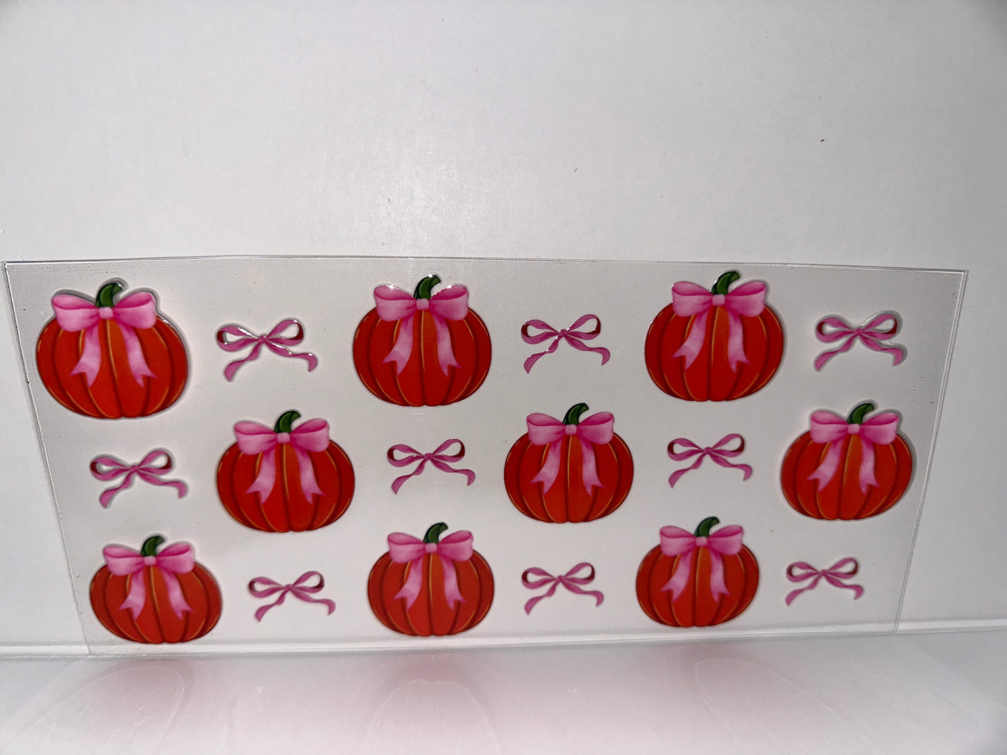 G995 fall pumpkin and pink bows