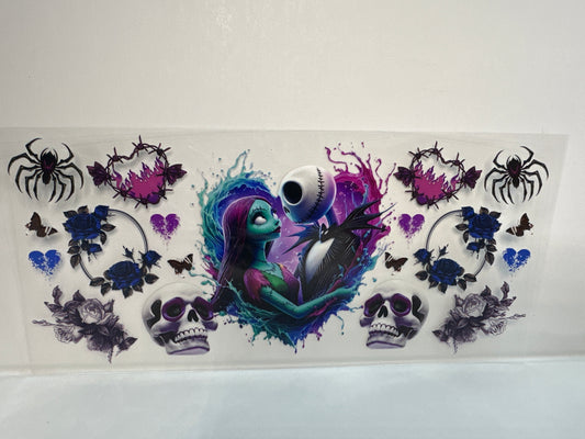 G286 jack and Sally horror skulls