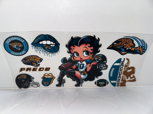 G1278 NFL football jaguars Betty Boop