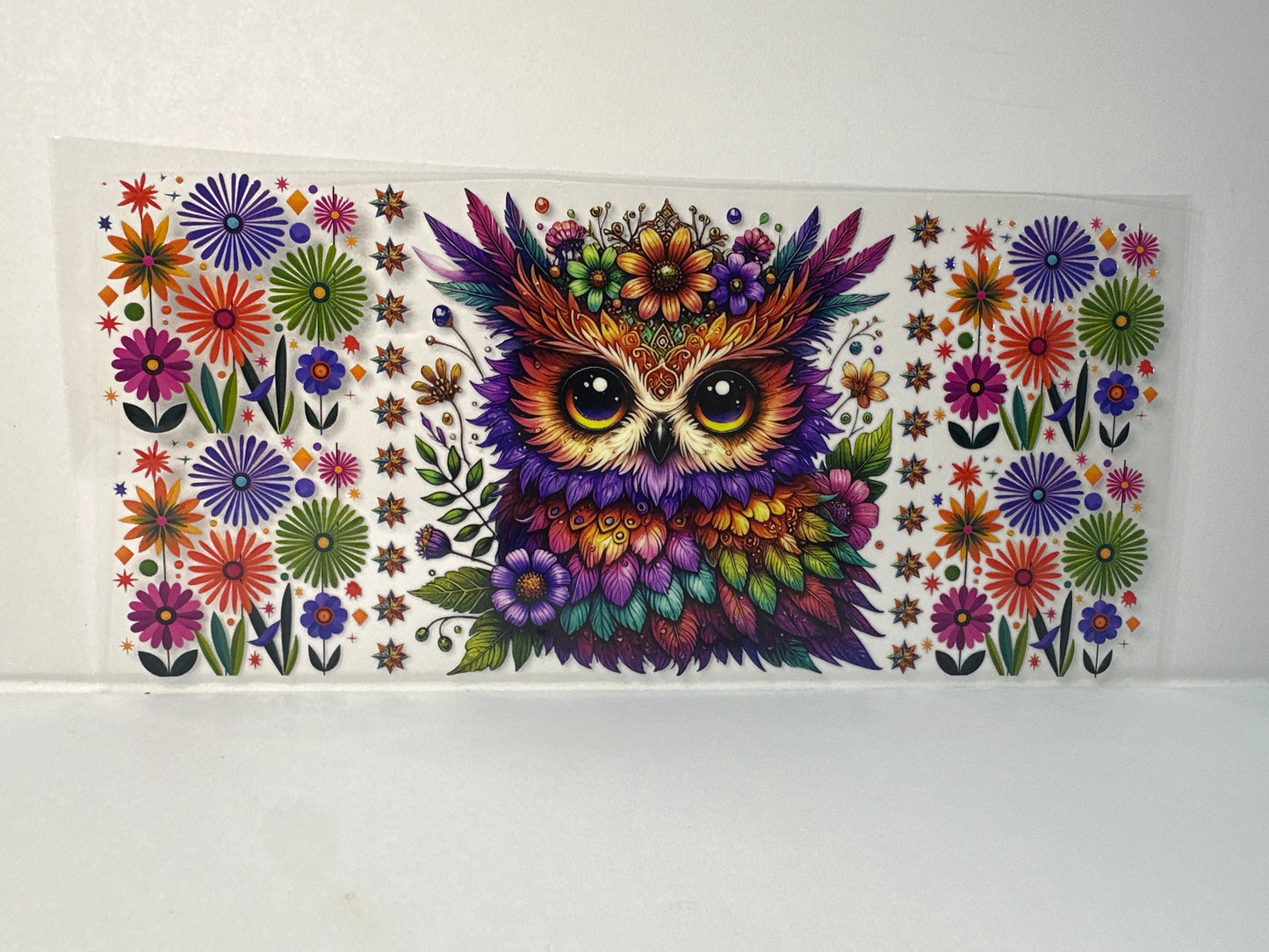 G75 owl with flowers