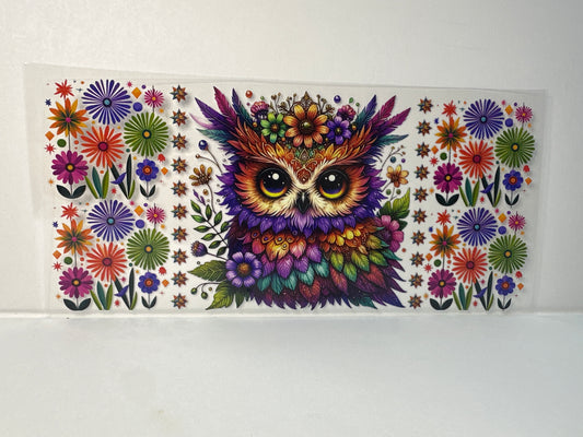 G75 owl with flowers