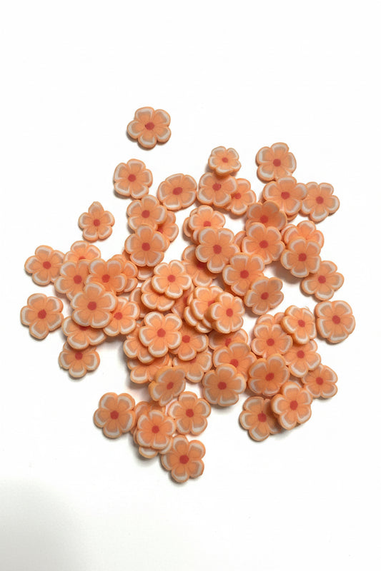 Orange Hibiscus Flower Clay– Shaped Glitter 8g | Luxy Customs