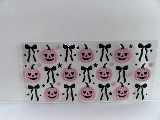 G1033 Halloween pink pumpkins, and black bows