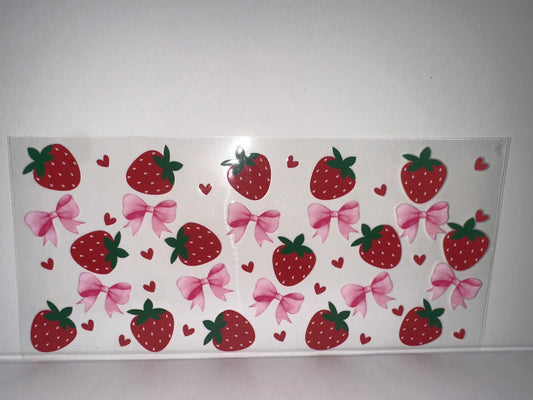 H31 strawberries with bows and hearts fruit
