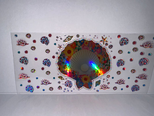 H2339 Metallic Shells with flowers