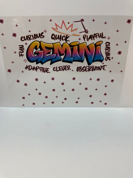 F797 Gemini horoscope 40 ounce cup wrap