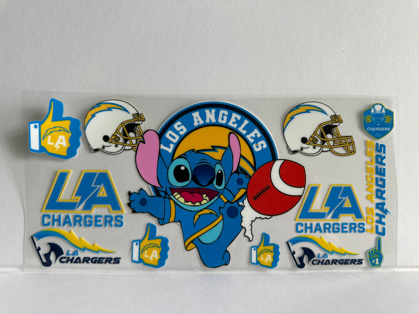 G1304 NFL football chargers stitch