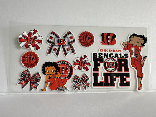 G1283 NFL football bangles Betty Boop