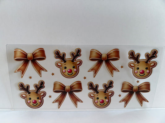 G1132 reindeer with bows Christmas